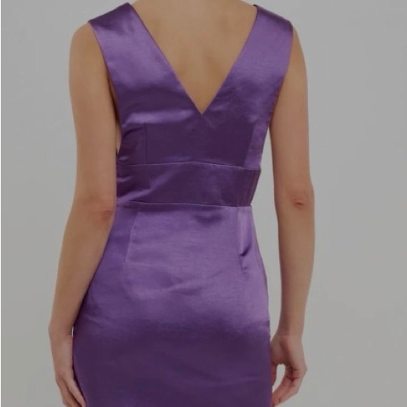 NWT ENDLESS ROSE PURPLE SATIN DRESS EITH CUT OUTS - Picture 2 of 2